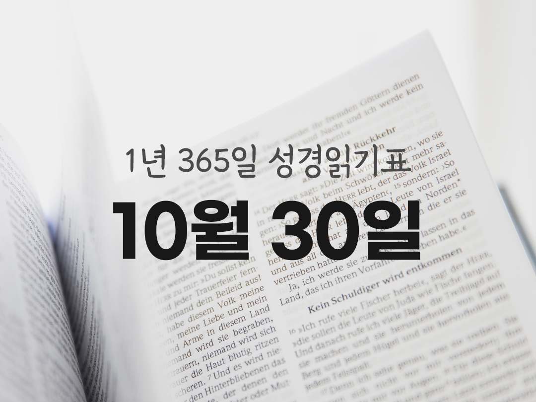 1년 365일 성경읽기표 10월 30일 루카복음 성경읽기 진도표 다운로드