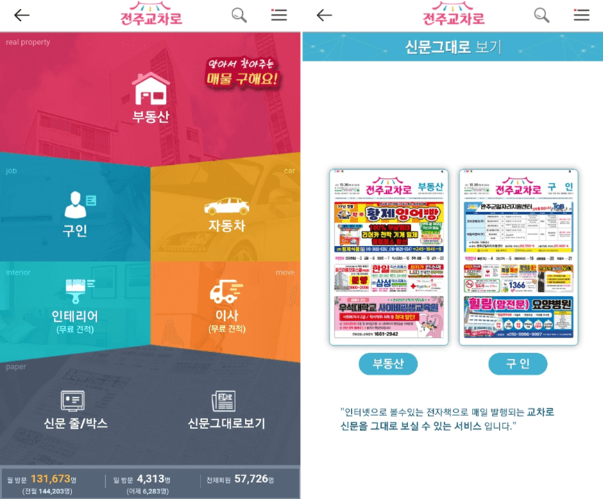 전주교차로-사이트-접속한-사진