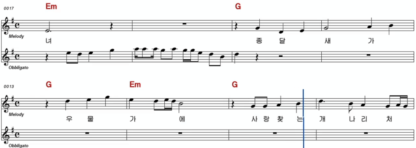 김혜연(최숙자) 개나리 처녀 악보