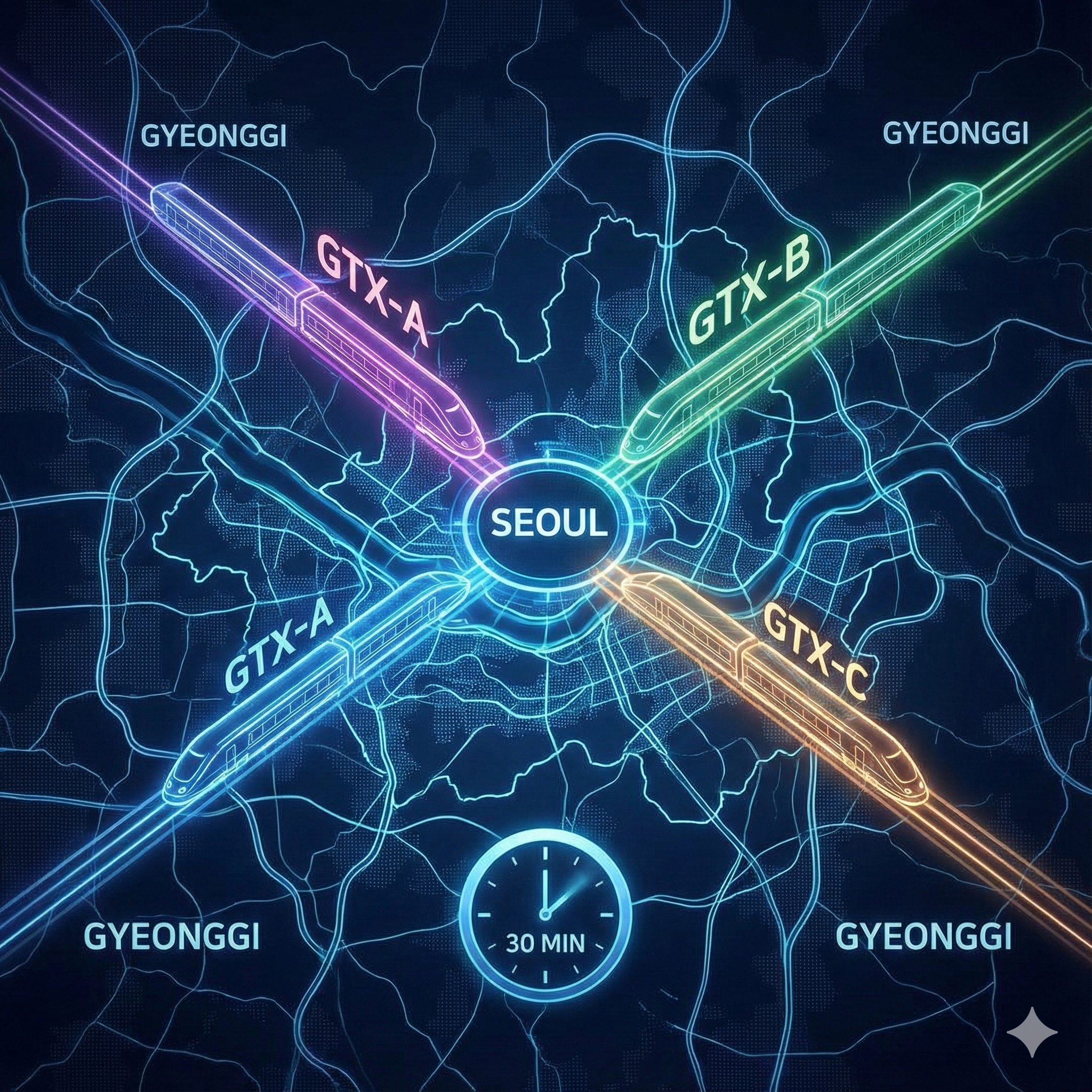 GTX 개통 노선도