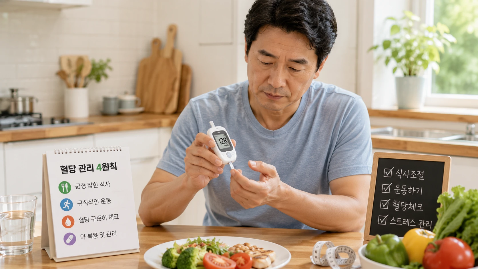 혈액 검체를 분석하는 당화혈색소 검사 장면