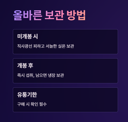 흑염소 진액 보관 방법