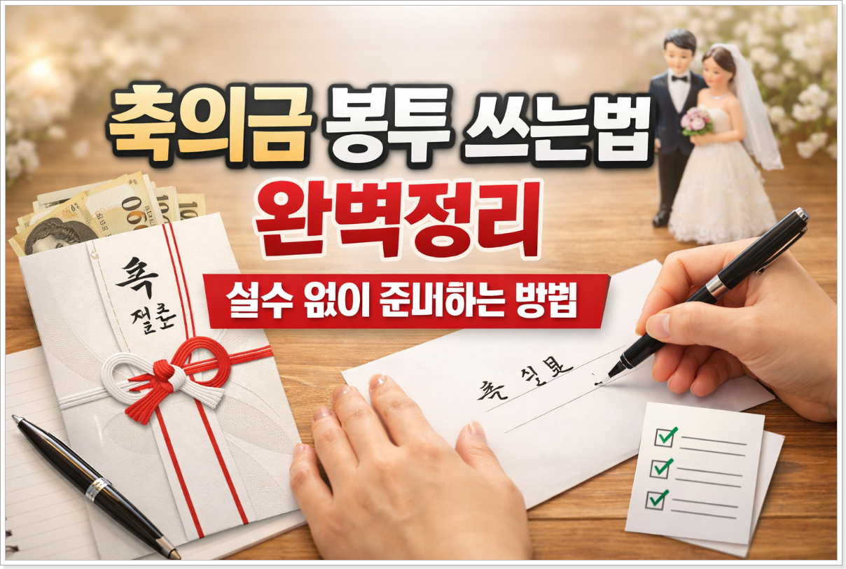 축의금 봉투 쓰는법 완벽정리