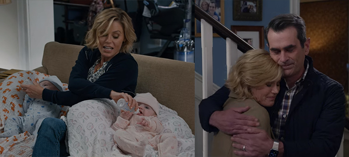 아이들-돌보느라-힘들어서-우는-클레어-달래는-필