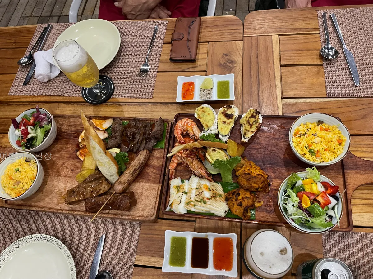 베트남-3박4일-가족여행-나트랑-아미아나리조트-레스토랑-오션바-디너-메뉴-후기-및-카드결제