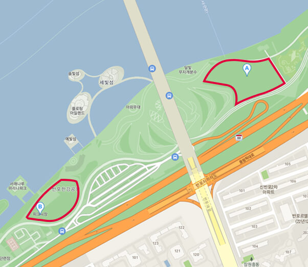 반포한강공원-그늘막-설치허용구역