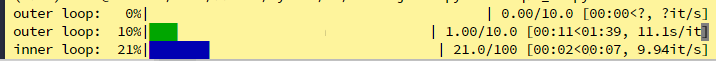 [Python] tqdm nested progress bar 해보기