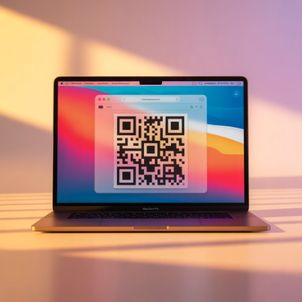 맥에서 QR코드 생성한 예시