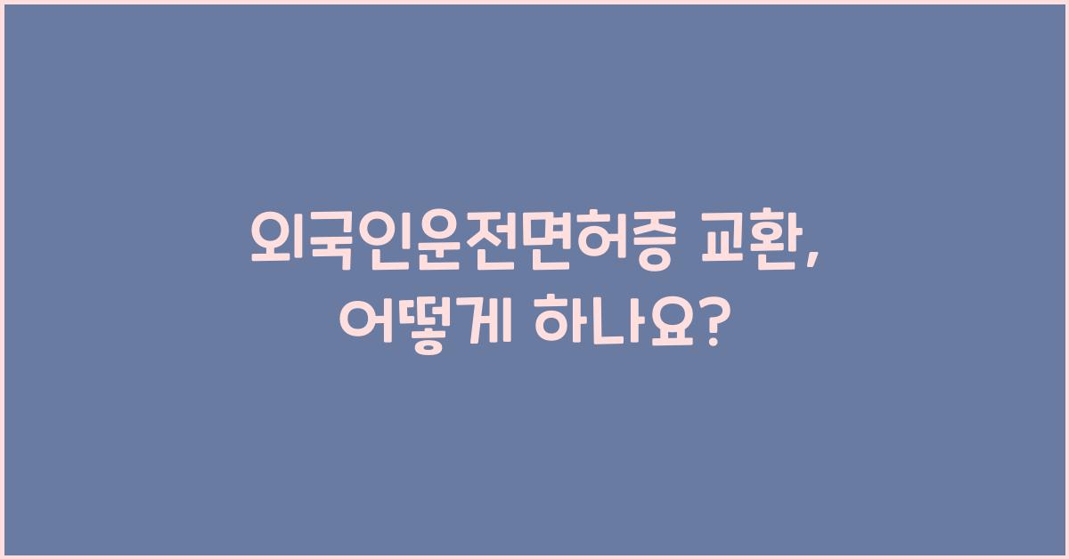 외국인운전면허증