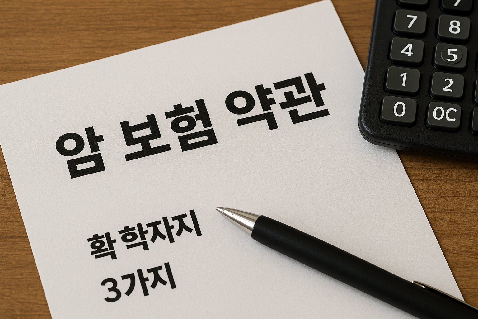 암 보험 가입 전 반드시 확인할 약관 3가지