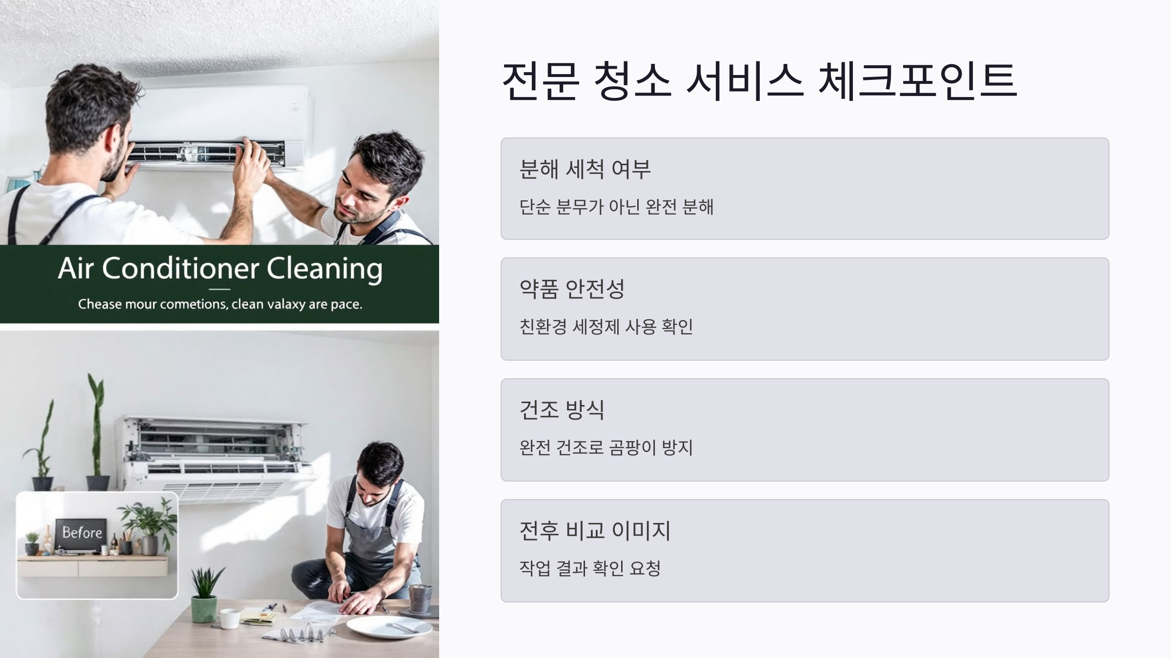 전문 청소 서비스 이용 전 체크포인트