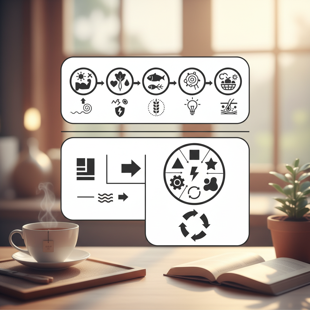 図2 不足しやすい5つの栄養素と生理的役割に関する統計・生理メカニズム・対策を示す政策リポート用インフォグラフィック