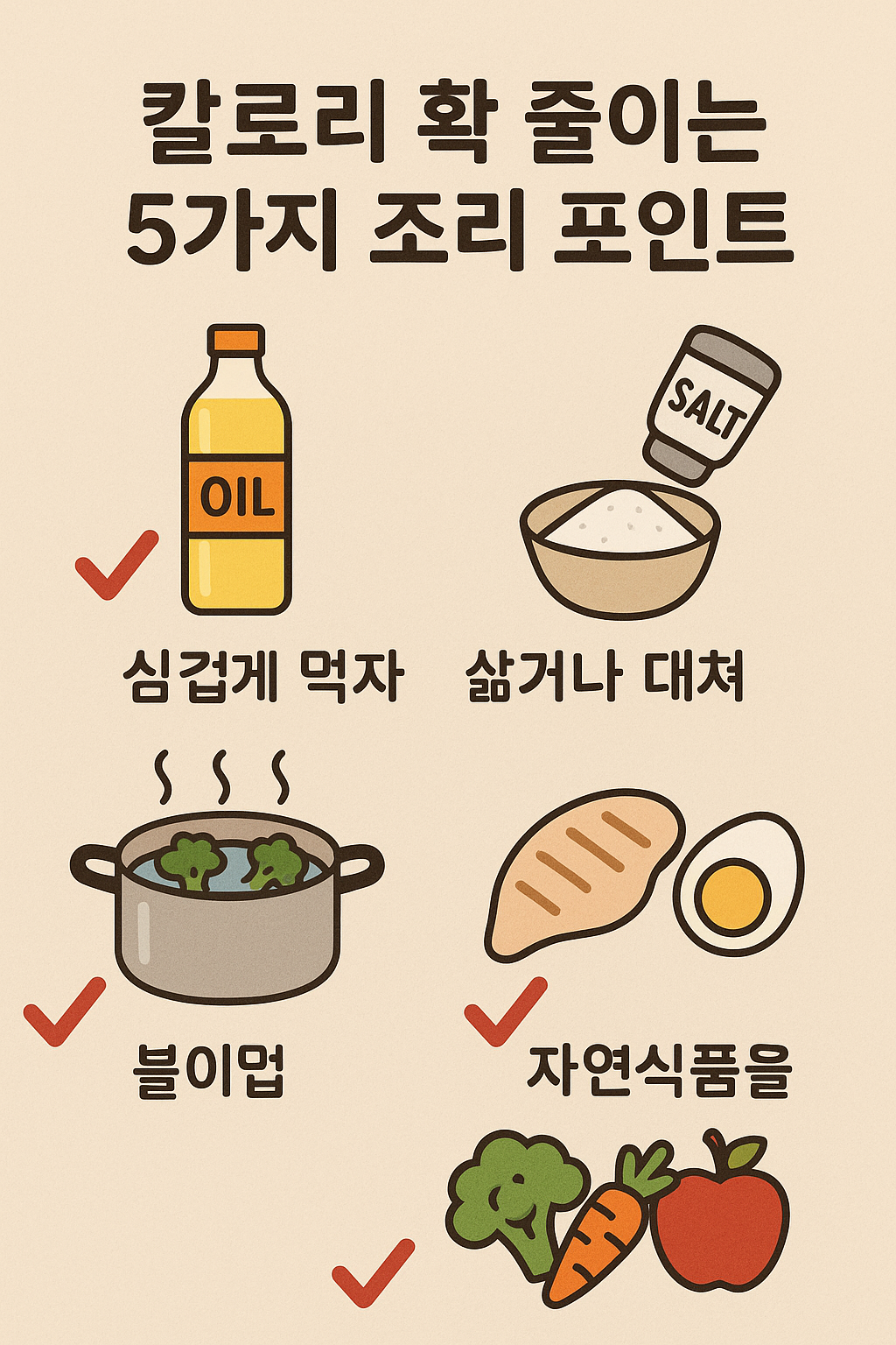 칼로리 확 줄이는 5가지