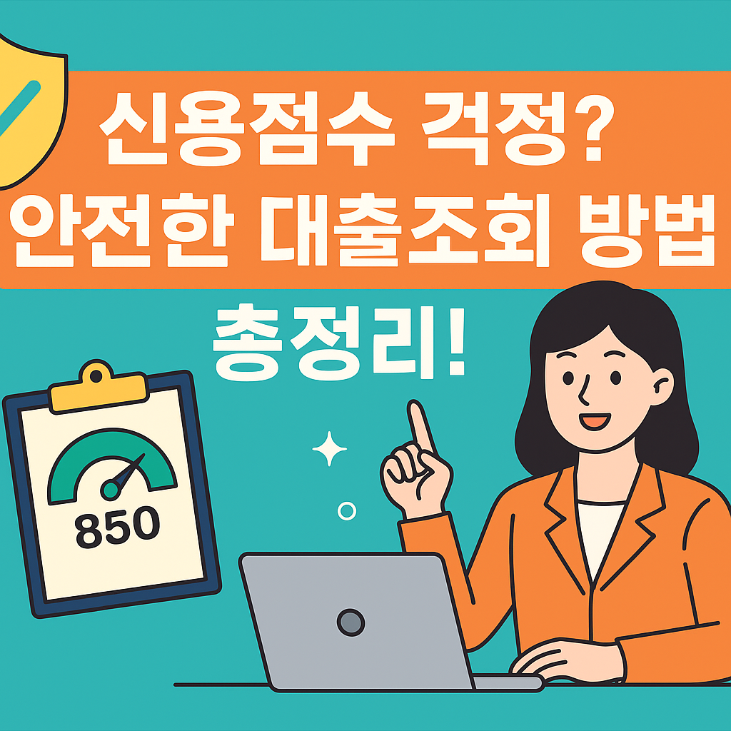 2025 신용점수 걱정 없는 대출한도 조회법
