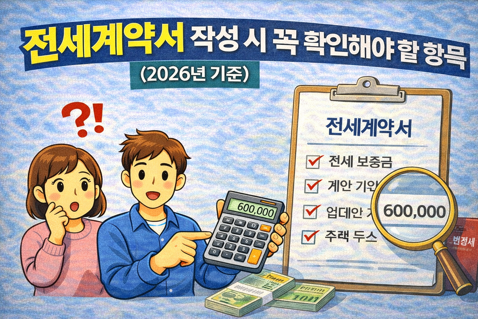 전세계약서 작성 확인 사항