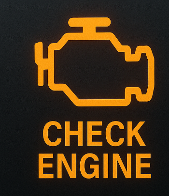 엔진 경고등에 불이들어오는 경우