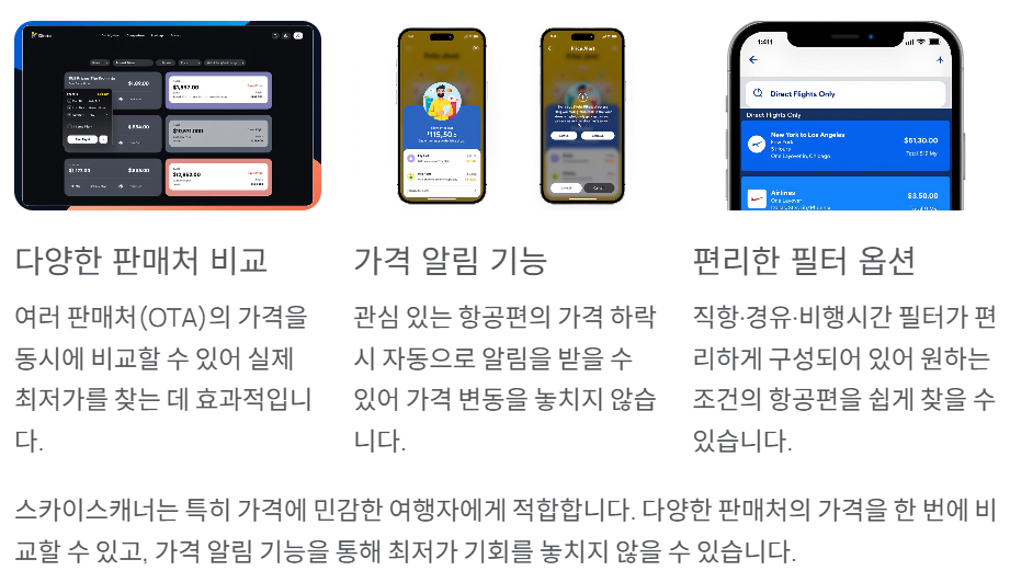 스카이스케너의 특징과 장점