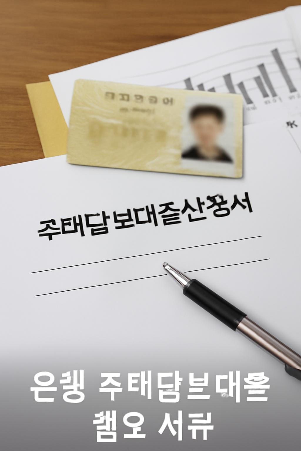 은행 주택담보대출 필요 서류