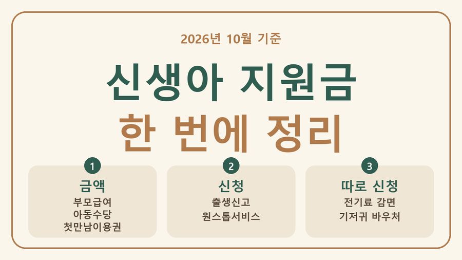 신생아 지원금한번에정리