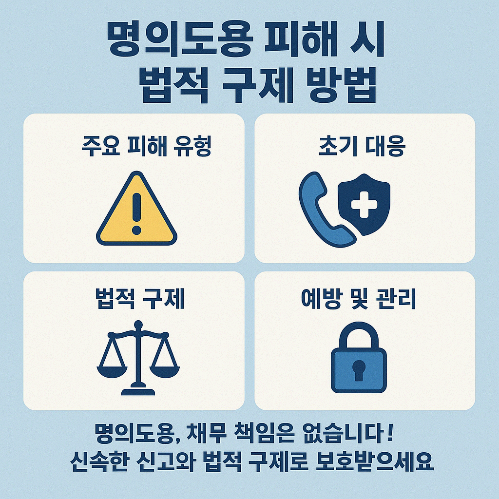 명의도용 피해 시 법적 구제 방법