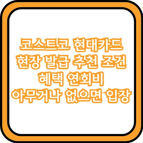 코스트코 현대카드 현장발급