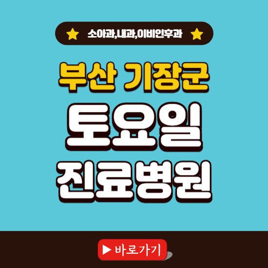 부산 기장군 토요일 진료 병원 찾기 ❘ 주말 문여는 소아과, 내과, 이비인후과 리스트