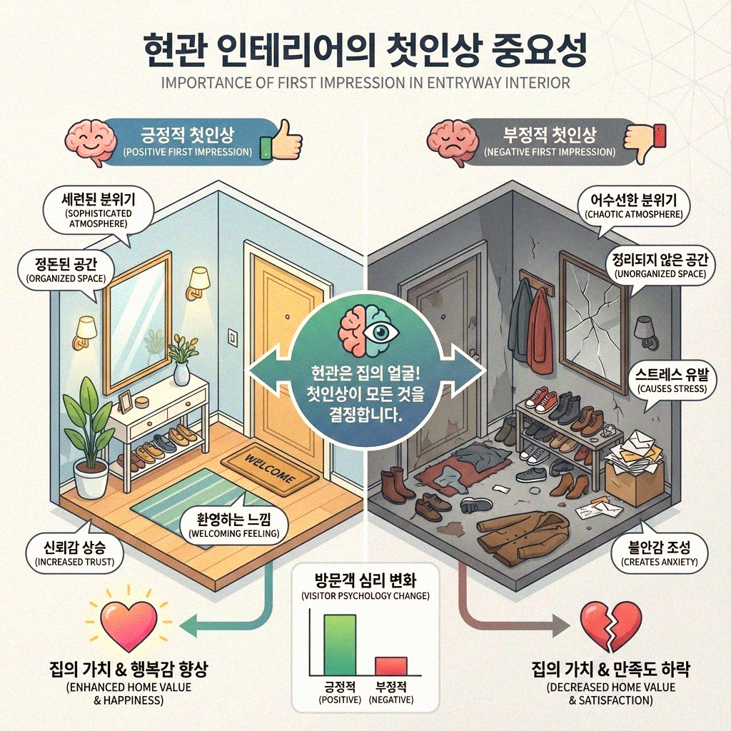 우리 집 현관 입구 마법 같은 변신 장식 위치 재조정