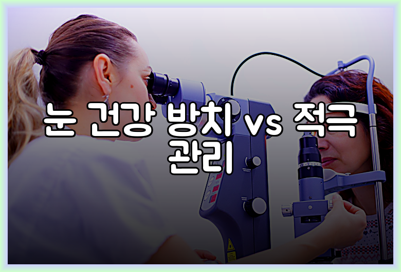 눈 건강 방치 vs 적극 관리