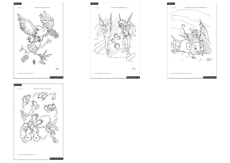 디즈니 요정 팅커벨 색칠공부 도안