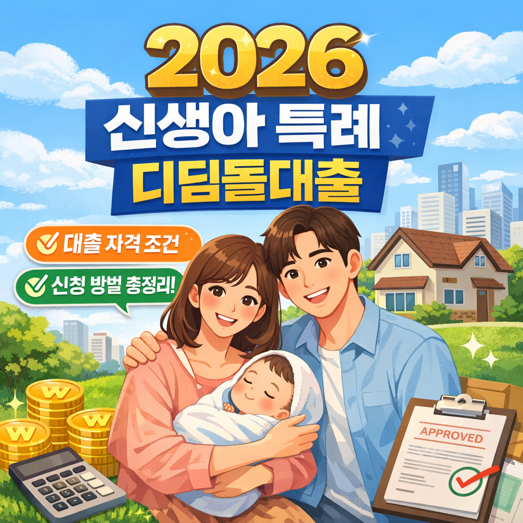 2026 신생아 특례 디딤돌대출 신청방법 및 자격조건 총정리