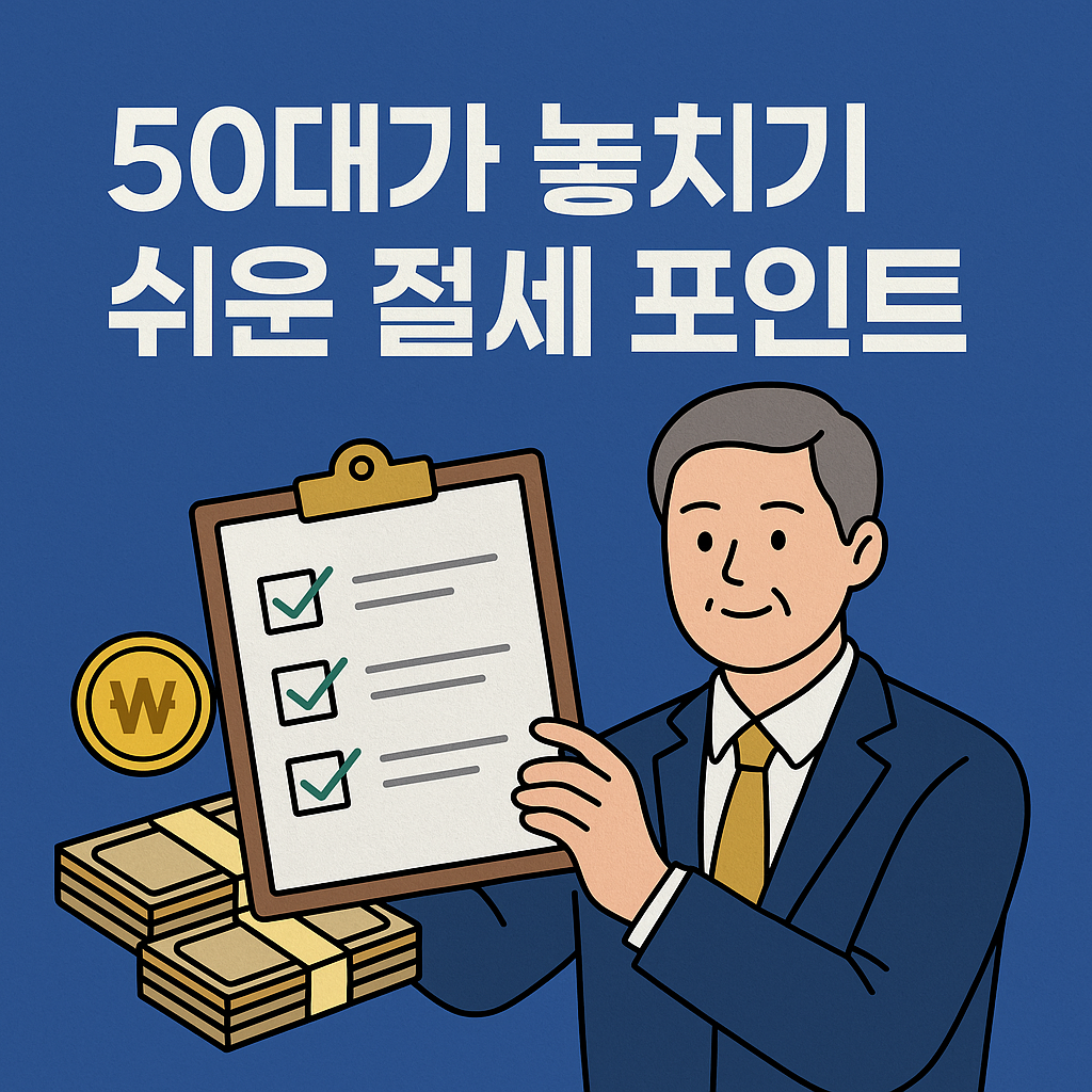 50대가 놓치기 쉬운 절세 포인트