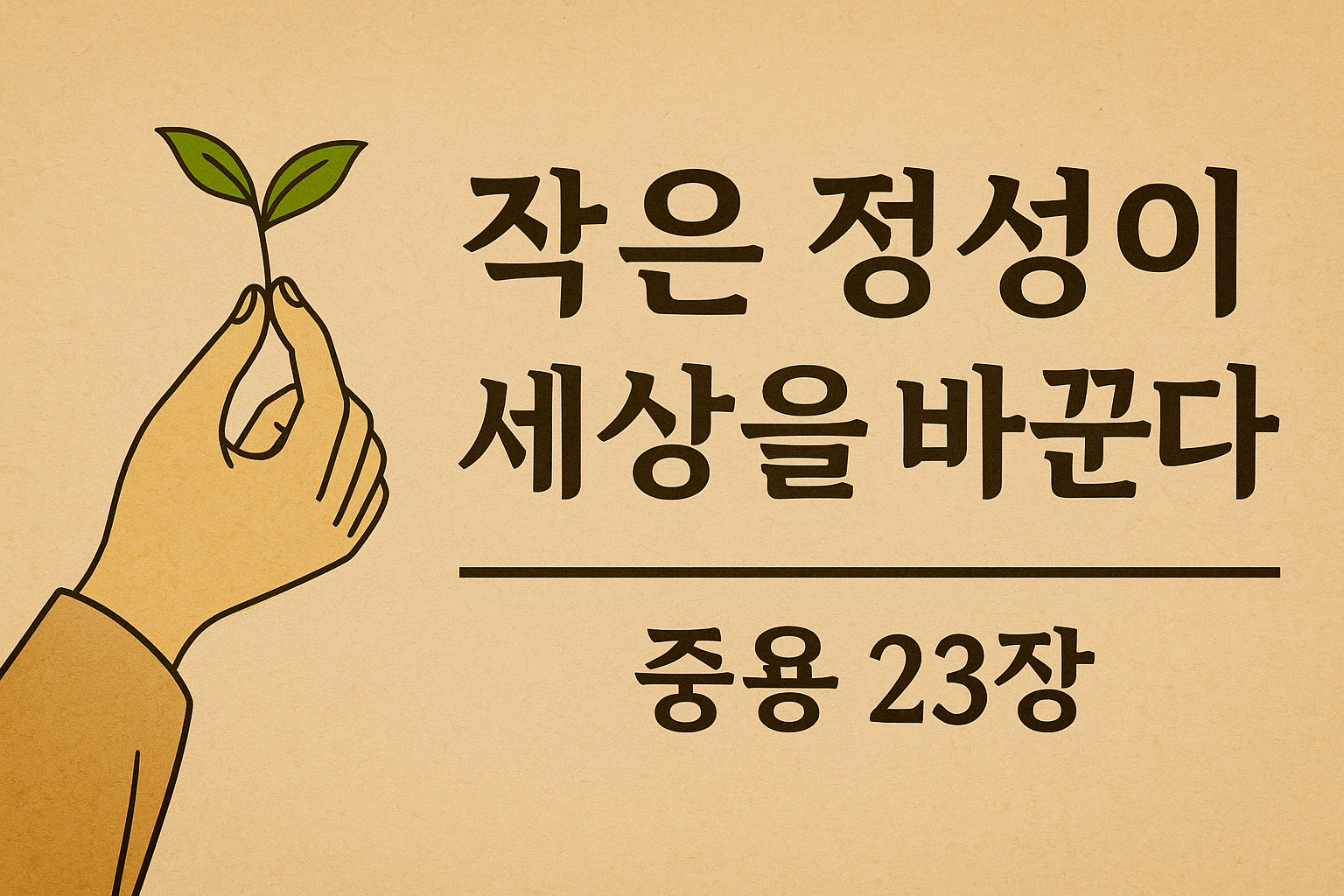 삶 속 작은 태도의 변화가 개인의 성품을 빛나게