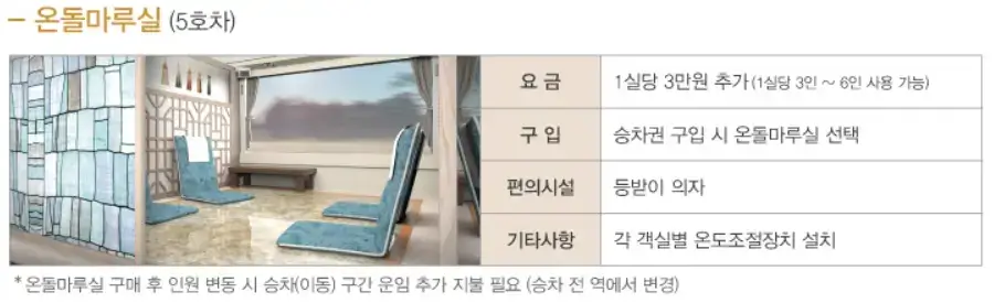 서해금빛열차-시간표