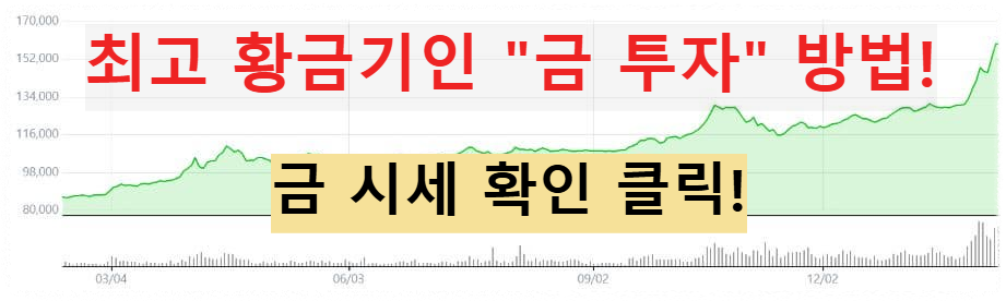 최고 황금기인 "금 투자" 방법!