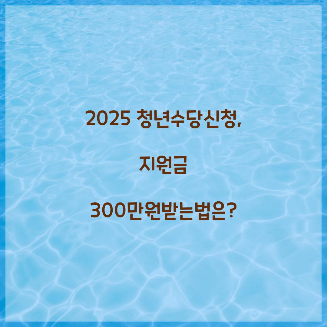 청년수당신청