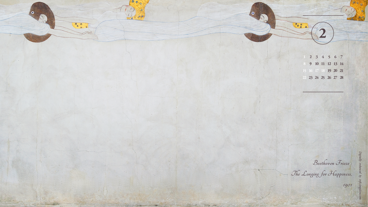 01 베토벤 프리즈, 행복에 대한 염원 A - 2026년2월 달력배경화면