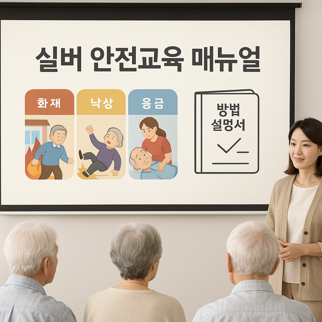 실버 대상 안전교육 매뉴얼 (화재&middot;낙상&middot;응급)