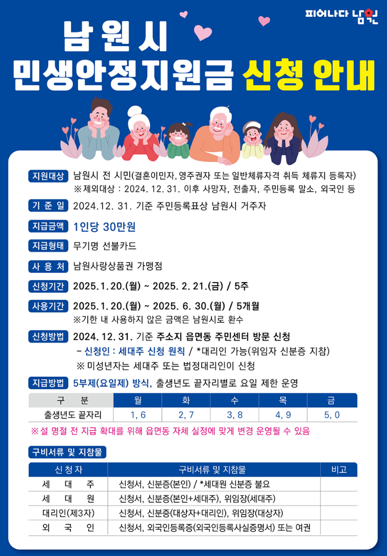 남원시-민생지원금