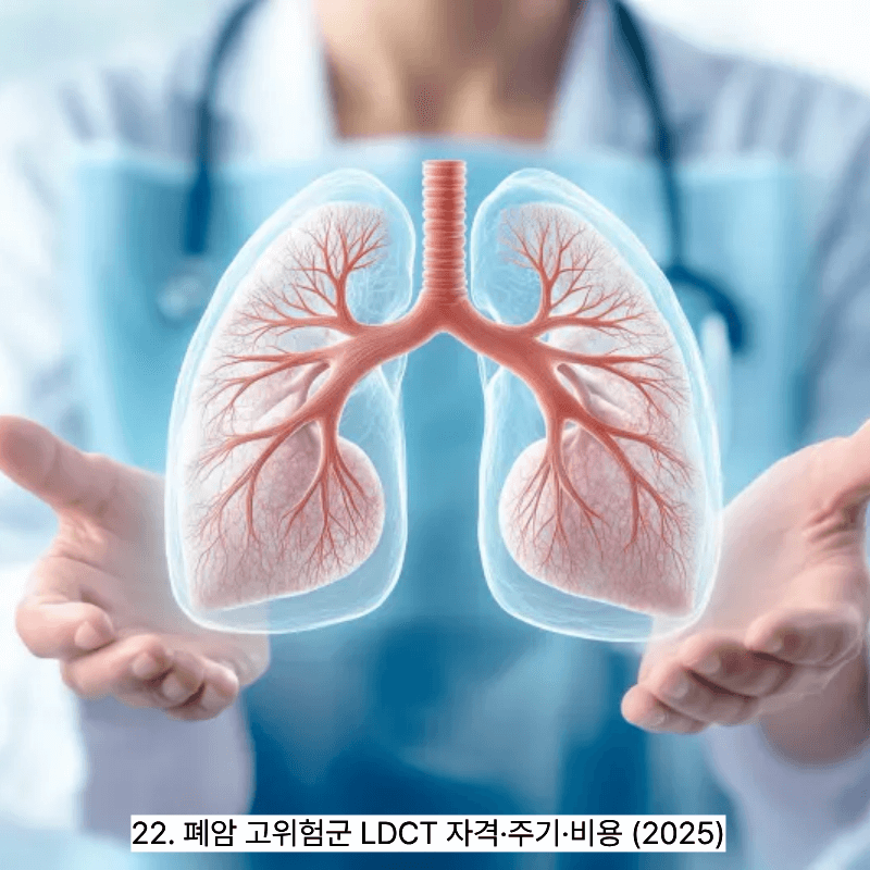 22. 폐암 고위험군 LDCT 자격&middot;주기&middot;비용 (2025)
