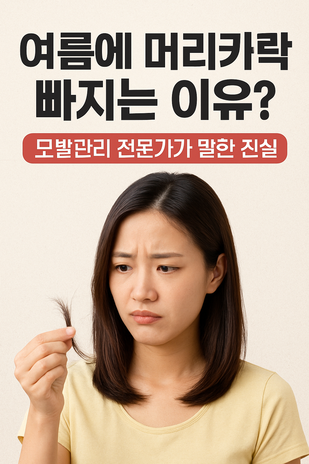 여름에 머리카락 빠지는 이유? 모발관리 전문가가 말한 진실