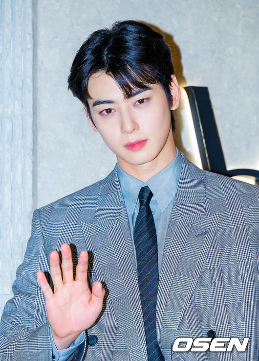 차은우, 깔끔한 수트 차림으로 포즈