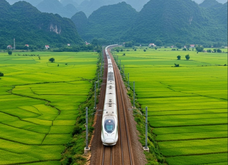 시골 길을 달리는 기차