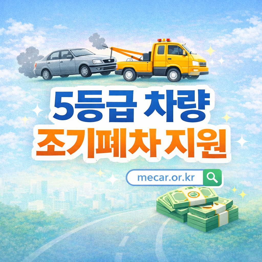 2026년 5등급 차량 조기폐차 지원 마지막 해 안내