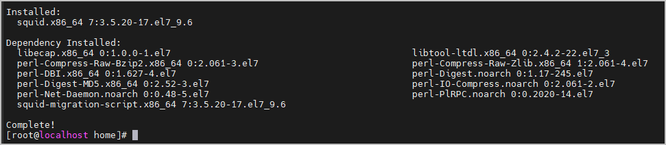 squid 패키지 설치하기