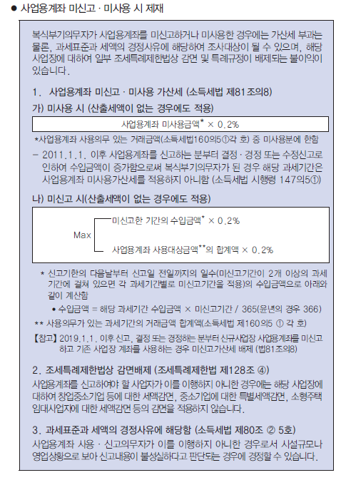 사업용계좌미신고미사용