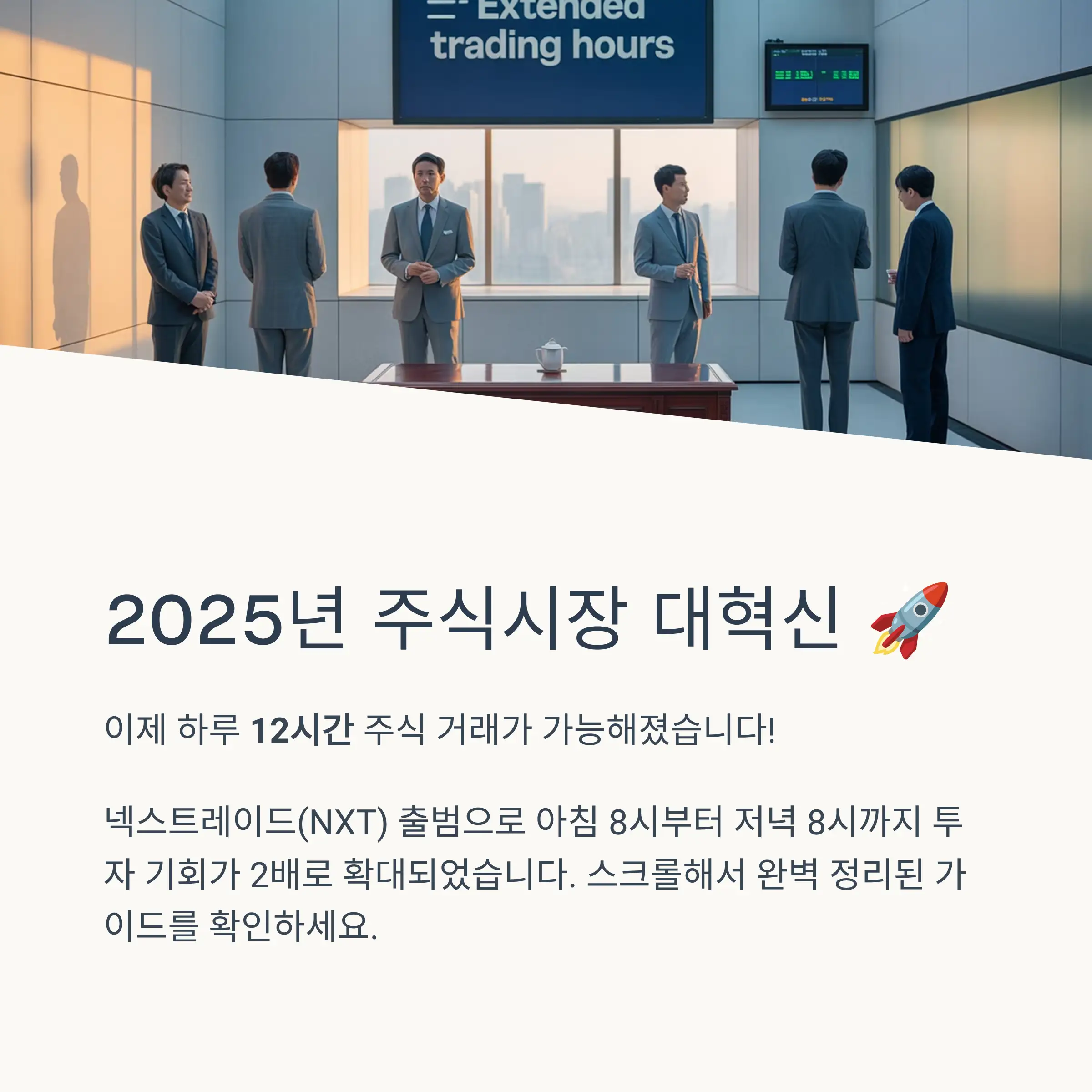 ⏰ 2025년 달라진 주식 거래시간 핵심 변화