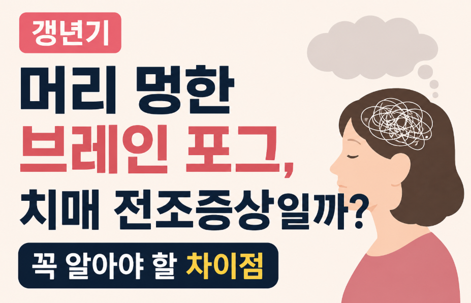 갱년기 브레인 포그와 치매 연관성