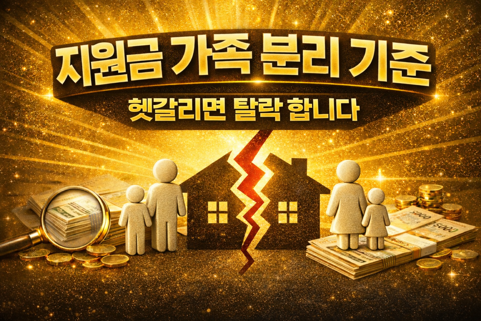 지원금 가족분리 기준 설명 이미지, 정부지원금 신청 시 가구분리 인정 조건과 건강보험료 기준 확인 방법, subsidy family separation eligibility guide Korea