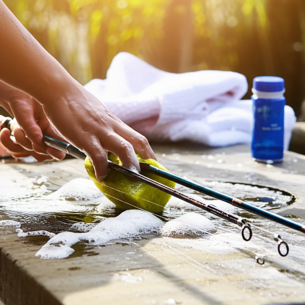 낚시대 곰팡이 제거 및 완벽 세척 보