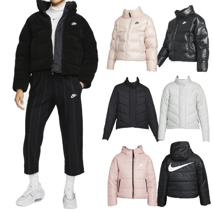 나이키 숏패딩 블랙 화이트